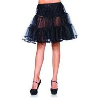 Leg Avenue A1965 Shimmer Organza Knee Length Petticoat Skirt O/S Black Color:Black Size:O/S