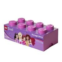 lego friends 8 plug storage brick pink