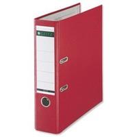 leitz 180 lever arch file polypropylene a4 80mm red pack of 10