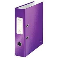 Leitz 1005 Wow A4 Lever Arch File 80 mm - Purple, Pack of 10