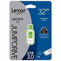 Lexar Professional JumpDrive S23 32GB USB 3.0 (100MB/s) Retractable Design Flash Drive Memory Stick - Green