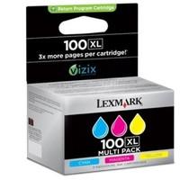 lexmark no100xl combo pack ink cartridge cyanmagentayellow