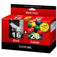 Lexmark Combo Pack 16 + 26 - Print cartridge - 1 x black, colour (cyan, magenta, yellow) - promo