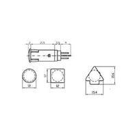 LED indicator light White Square 230 Vac Signal Construct SKHU10628