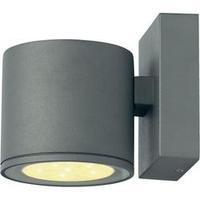 led outdoor wall light 6 w warm white slv sitra 230332 silver grey
