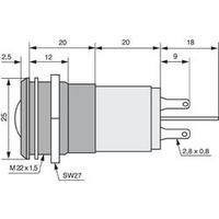 LED indicator light Red 12 Vdc, 12 Vac CML 195A1250MUC