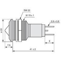 LED indicator light Red 12 Vdc, 12 Vac CML 19721250