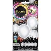 LED light up balloons illooms LED-Luftballons Weiß 5er Set No. of bulbs: 5