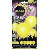 LED LED light up balloons illooms Gelb 5er Set Yellow No. of bulbs: 5