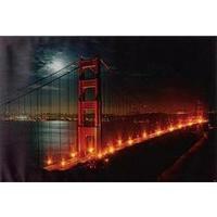 LED picture Golden Gate Bridge LED Heitronic Golden Gate 34009 Multi-coloured