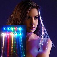 led color change luminous hair braid for party gatherings props golden ...