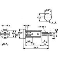 LED indicator light Red 12 Vdc Mentor 2684.9008