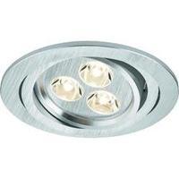 LED flush mount light 3 W Warm white Paulmann Aria 92529 Aluminium (brushed)