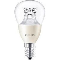 LED (monochrome) Philips 230 V E14 6 W = 40 W Warm white EEC: A+ Droplet (Ø x L) 48 mm x 95 mm dimmable (Warm Glow) 1 pc