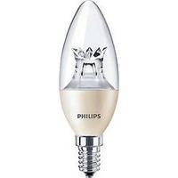LED (monochrome) Philips 230 V E14 6 W = 40 W Warm white EEC: A+ Candle (Ø x L) 38 mm x 113 mm dimmable (DimTone) 1 pc(s