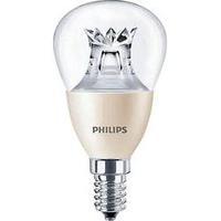 LED (monochrome) Philips 230 V E14 6 W = 40 W Warm white EEC: A+ Droplet (Ø x L) 48 mm x 95 mm dimmable (DimTone) 1 pc(s