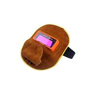 Leather Mask Auto Darkening Welding Mask Welding Mask Small, Lightweight, Easy To Wear Off