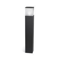 leds c4 cubik 90cm bollard in dark grey