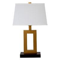 Leora Table Lamp Metal Bronze Effect White Fabric Shade