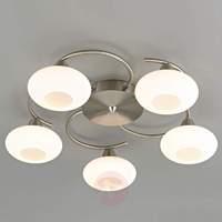 LED ceiling light Espen, matt nickel finish