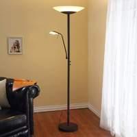 LED floor lamp Ragna with reading light, rust