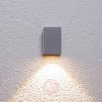 led outdoor wall light tavi aluminium grey