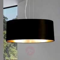 lecio black gold fabric hanging light