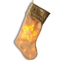 led gold coloured decorative light sock