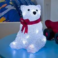 led decorative light polar bear battery operated