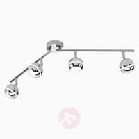 LED ceiling light Groove, 4-bulb, chrome