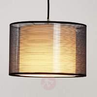 LED pendant light Jasna with a fabric shade