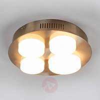 Leah 4-bulb LED ceiling light, round
