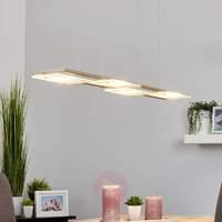 LED pendant light Nele, matt nickel, 120 cm