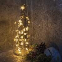 LED snowflake string lights Nynne, 20 bulbs