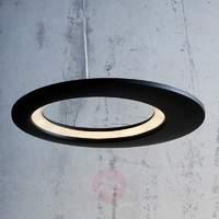 LED designer hanging light Ecliptic in black 65 cm