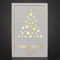 LED wooden picture Merry Christmas with tree