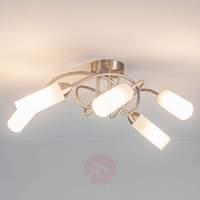 Lenea 5-light ceiling lamp with E14 LED lamps