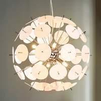 LED hanging lamp Lyrien with plastic pieces