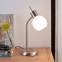 LED table lamp Manon with opal white glass shades