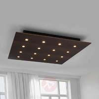 LED wood ceiling lamp Juri in colonial oak style