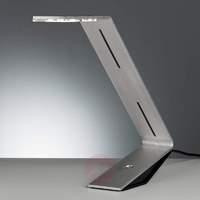 led table lamp flad silver grey