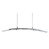 LED Curved 4 Light Bar Pendant With Frosted Glass and Clear Edge