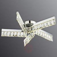 LED crystal ceiling light Febe, 30 W