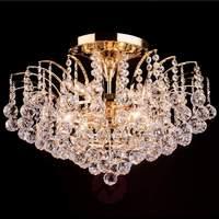 Lennarda Crystal Ceiling Light Golden 62 cm