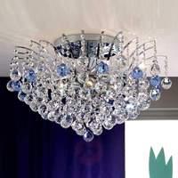 lennarda crystal ceiling light blue 62 cm