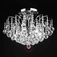 lennarda crystal ceiling light clear chrome