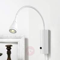 LED wall lamp Mento with flexible arm, white