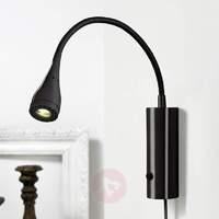 led wall lamp mento with flexible arm black