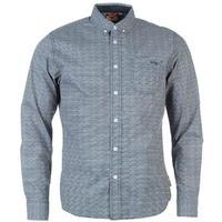 lee cooper long sleeve all over pattern textile shirt boys