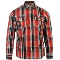 lee cooper long sleeve check shirt junior boys